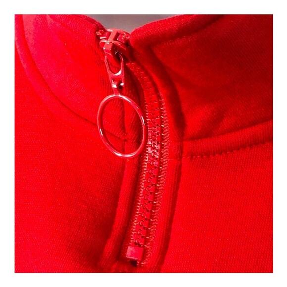 Après-ski Club by Chemistry Cropped 3/4 Zip Mock Neck Sweatshirt NWT - Picture 9 of 15